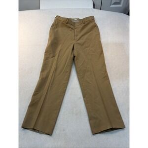 US Navy Khaki Uniform Pants 27 L  x 31W Short Athletic Dress Trousers Tan Brown